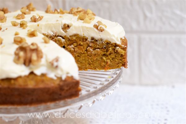 Carrot cake saludable sin azucar ni gluten 