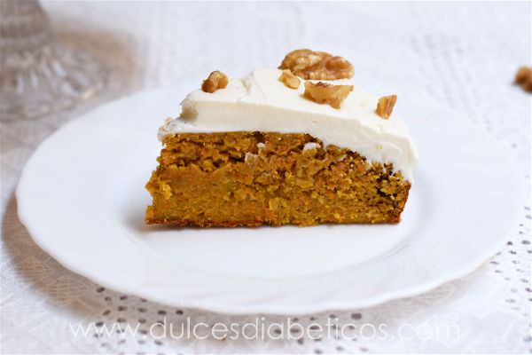 Porcion de carrot cake sin azucar