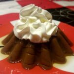 flan de chocolate sin azúcar - con nata