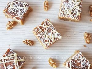 Brownie de chocolate blanco sin azucar - grupo