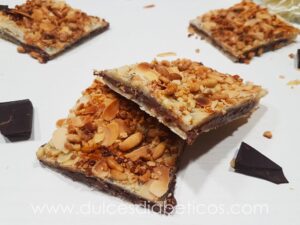 Coca de hojaldre y chocolate sin azucar