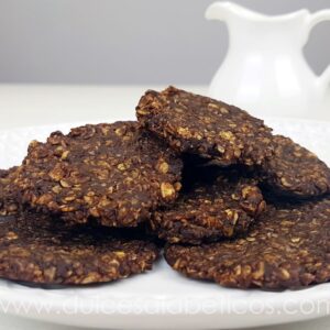 Galletas de avena y chocolate sin harina ni azucar