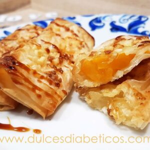 Rollitos de melocoton y piña saludables