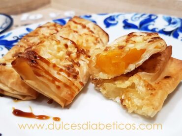 Rollitos de melocoton y piña saludables