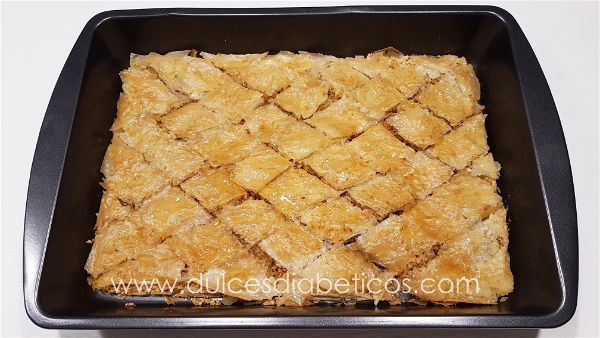Baklava sin azucar - bandeja