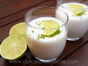 Mousse de lima ligera sin azucar
