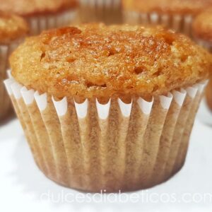 Mini muffins de manzana y canela sin azucar