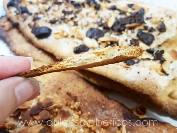 Coca de vidre crujiente sin azucar