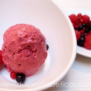Helado de frutos rojos sin azucar