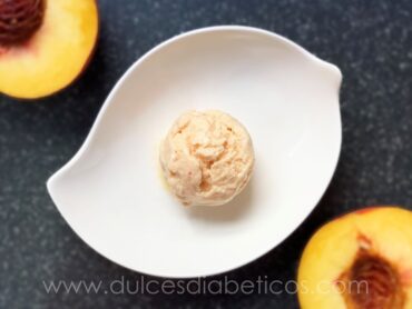 Helado de melocoton sin azucar