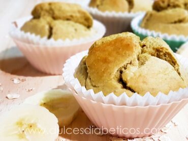 Muffins de avena y platano sin azucar