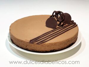 Tarta mousse de chocolate sin azucar sin gluten sin lactosa