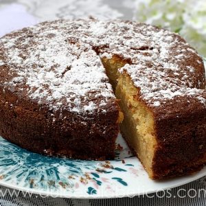 Bizcocho de manzana y mascarpone sin azucar