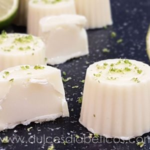 Bombones de chocolate blanco y lima sin azucar