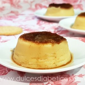 Flan de galletas sin azucar al microondas
