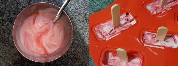 Polos de fresa y yogur griego light - 2