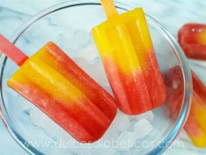 Polos saludables de fresa y melocoton