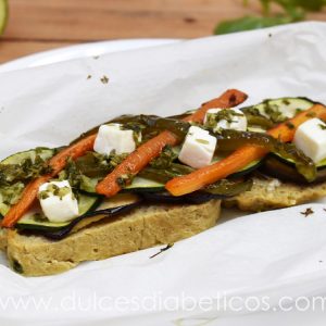 Papillote de seitan con verduras