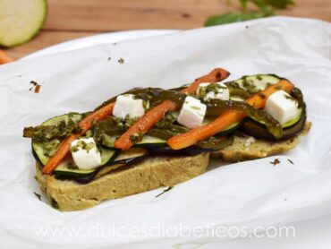 Papillote de seitan con verduras