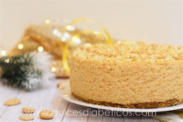 Tarta de turron con textura mousse