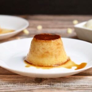 Flan De Queso Y Chocolate Blanco Sin Azúcar