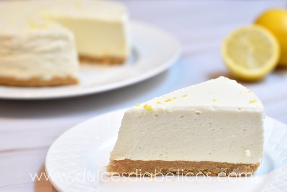 boca Peladura Blanco Cheesecake de limón sin azúcar | Dulces Diabéticos