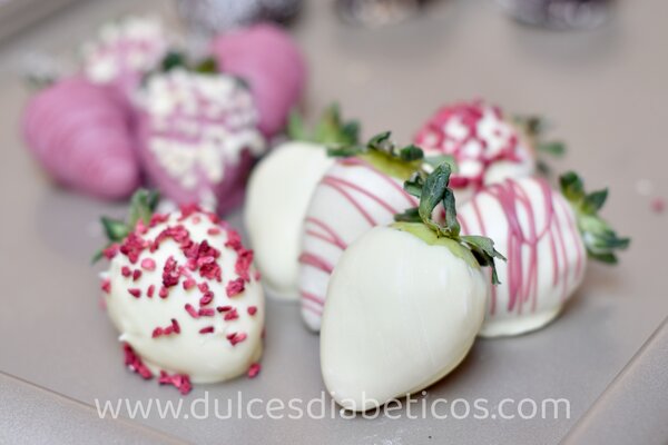 fresas con chocolate blanco