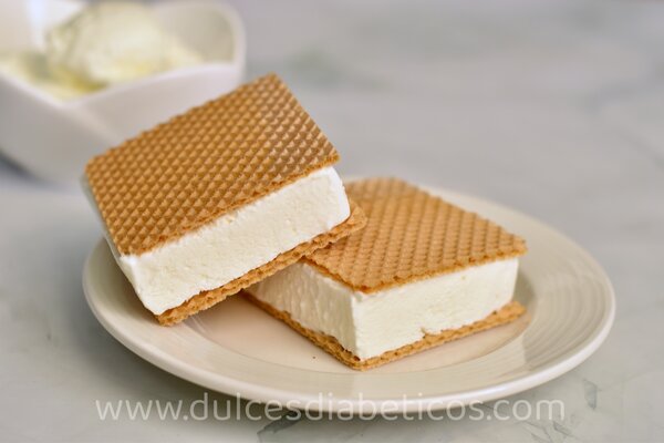 helado corte de nata sin azucar