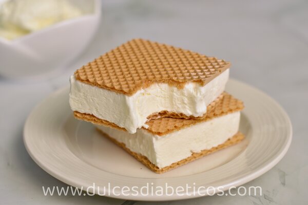 helado cremoso de nata sin azucar