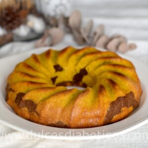 bizocho de calabaza y chocolate sin azucar