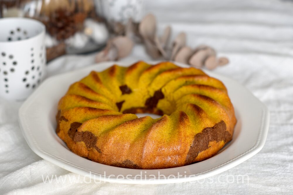 bizocho de calabaza y chocolate sin azucar