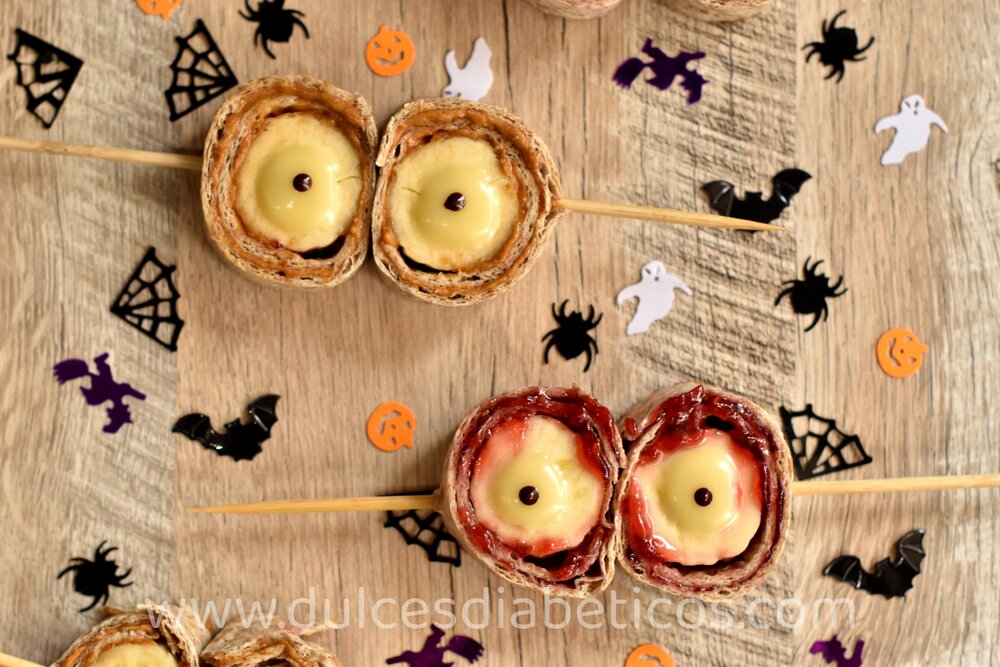 ojos de monstruo saludables para halloween