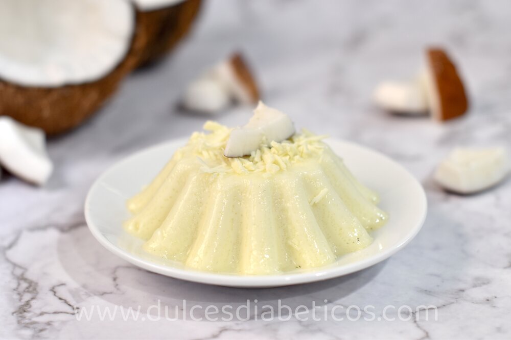 flan de coco sin azucar