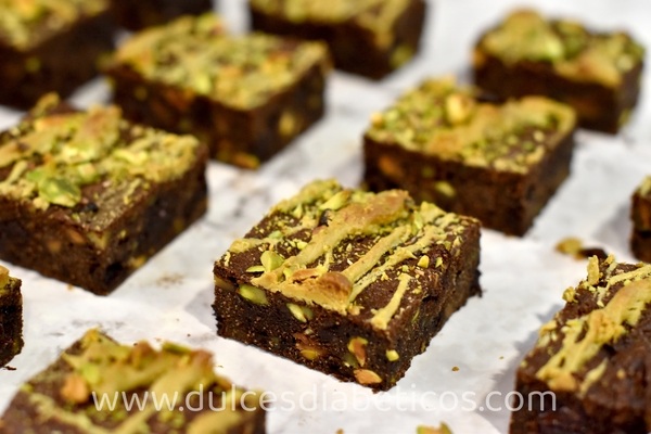 brownie de pistacho sin azucar